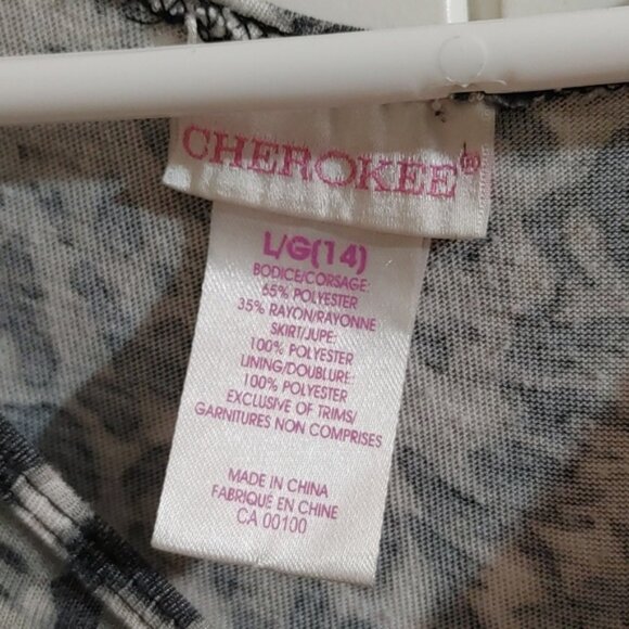 3/$25 CHEROKEE girl animal print black gray and white ruffle skirt dress… - Picture 6 of 8